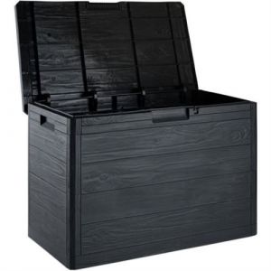 Tooma Coffre de rangement en r&eacute;sine 160 litres Woody s 77 5 44 5 52 7 cm