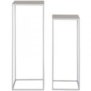 Beja supports pour fleurs lot de 2 pièces gris.
