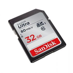 Sandisk Carte Mémoire SDHC 32 Go Ultra jusqu'à 80 Mo/s Classe 10 FFP