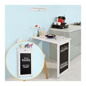 Image de Sobuy FWT20-W Table Pliable Murale Bureau avec Mémo Board - Blanc