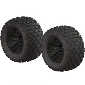 Image de Arrma Ar550044 - Dboots Fortress Mt Tire Set Glued Blk (2)