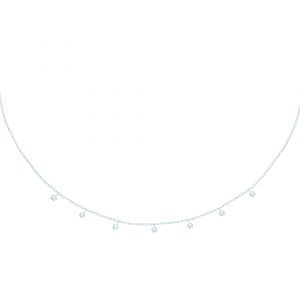 Collier LA PETITE STORY pour femme en Argent 925/1000 serti de zircon - 0.003 g - taille : 405CM - LPS10AWV34