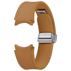 Image de Samsung Bracelet en cuir hybride original D-Buckle Normal M/L Galaxy Watch 6 / 6 Classic / 5 / 5 Pro - Camel