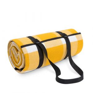 Paco Home Couverture De Pique-Nique Camping XXL Plage Imperméable Avec Poignée Jaune 1, 150x200cm