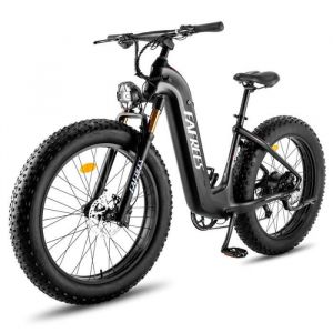 Image de V&eacute;lo &Eacute;lectrique Fafrees F26 Carbonx,1000w Moteur,48v 22.5ah,26"*4.8,Shimano 9 Vitesses,Carbon Fibre Frame,Vtt &Eacute;lectrique-Noir