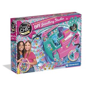 Clementoni | Jewellery Studio BFF pour Enfant 7 Ans+ | Atelier Créatif Bijoux à Personnaliser | Pendentifs Lettres Symboles | Coffret DIY avec Rangement | Activité Manuelle