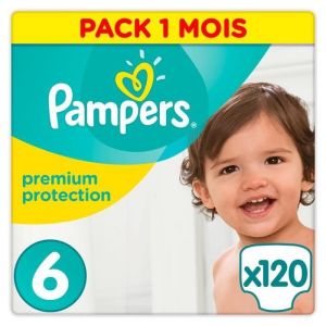 Pampers Premium Protection taille 6 (15 kg+) - 120 couches