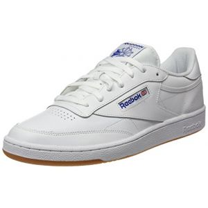 Reebok Club C 85, Bas Homme - Blanc (Int-White/Royal-Gum), 41 EU