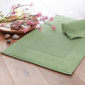 Image de Lot de 2 tapis de bain GALAXI vert jade en coton