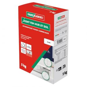 PAREXLANKO - Joint Souple tous Supports - Blanc - Joints de Carrelage de 2 à 15 mm Soumis à de Fortes Sollicitations et Rénovation - Sol et Mur - Intérieur et Extérieur - 5 kg