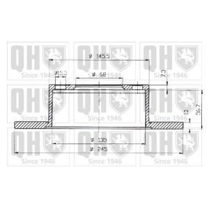 Quinton Hazell 1 disque de frein arrière BDC3929
