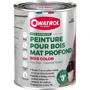 Owatrol Peinture pour bois extérieur opaque - Finition Mate bois color Bleu Lointain ral 5023 1 litre - Bleu Lointain ral 5023