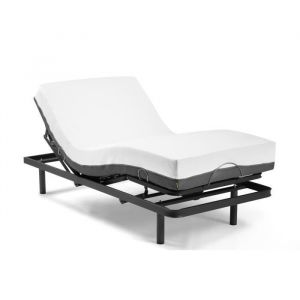 Ferlex Pack lit articulé électrique Erwin avec Matelas orthopédique à mémoire de Forme Elion | Télécommande sans Fil (80 x 190 cm)