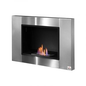 MH Chemin&eacute;e bio&eacute;tanol murale singapour inox bross&eacute;