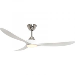 Casafan Ventilateur de plafond ECO GENUINO-L 152 cm DC t&eacute;l&eacute;commande blanc chrome