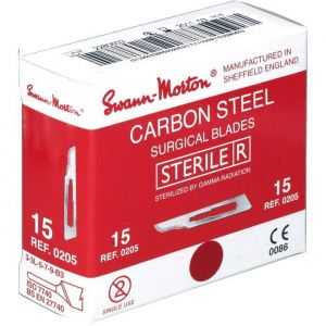 Swann-Morton 100 lames de bistouri stériles n°15