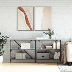 VidaXL Table console sonoma gris 160x30x75 cm bois d'ingénierie et fer