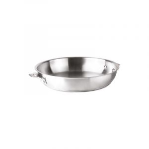Lacor 56732 - Corps de poêle Combi, acier inoxydable 18/10, finition intérieure, fond de diffuseur de chaleur sandwich, 4 litres, empilable, allant à l’induction, four, lavable lave-vaisselle, ø32cm