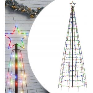 vidaXL Arbre de Noël lumineux avec pointes 570 LED coloré 300 cm