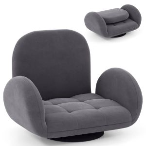 Chaise de sol pliante Coast - Pivotante - Gris - 89-115 x 72 x 46-63 cm