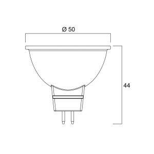 Sylvania Ampoule superia mr16 dimmable blanc chaud 3000 &deg;k 5 w gu5.3 25000 heure(s) 1 pi&egrave;ce(s) ampoule led superia 830 5w 3000&deg;k 380lm gu5.3 460 lm - s