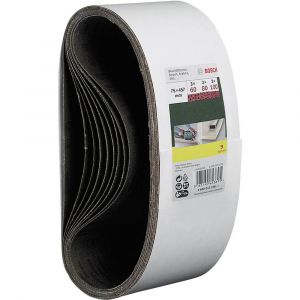 Image de Bosch set de bandes abrasives Grain 60, 80, 100 (L x l) 457 mm x 75 mm