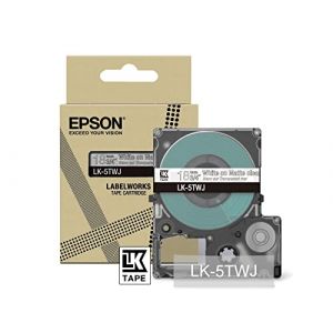 Image de Epson Ruban mat LK-5TWJ Blanc Sur Transparent 18mm