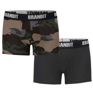 Image de Brandit Boxeur Logo 2 Unit&eacute;s L Dark Camo / Black