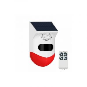 M&eacute; Wifi Alar intelligente solaire HD IP67 120db vision nocturne IR + t&eacute;l&eacute;commande sans fil