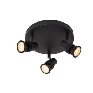 Lucide KIANTI - Spot plafond - Ø 21 cm - 3xGU10 - Noir