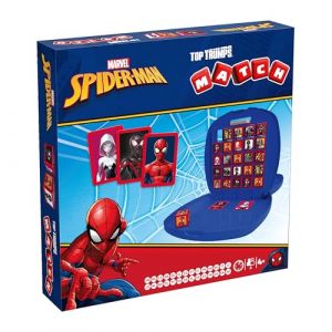 Winning Moves Top Trumps Match Spiderman Jeu de Societe 4 Ans Plus - Match Jeu 2 Joueurs - Jeux pour Enfants - Jeu Plateau Logique - Jeux Enfant