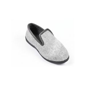 Ozabi Chaussons Pantoufle Charentaise femme hiver D880 GRIS