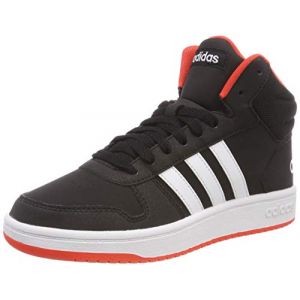 Image de Adidas Hoops Mid 2.0 K, Chaussures de Fitness Mixte Adulte, Noir (Negbás/Ftwbla/Roalre 000), 38 2/3 EU