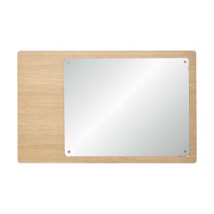 Miroir mural avec tableau d'affiche en ch&ecirc;ne - H&uuml;bsch