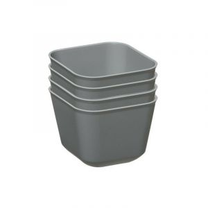 Image de Five Lot de 4 Boîtes de Rangement "Flex" 8cm Gris