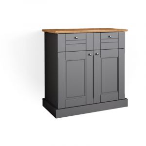 Image de Vicco - Commode "Bergamo" Gris/Ch&ecirc;ne