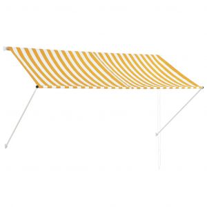 VidaXL Auvent rétractable 250x150 cm Jaune et blanc