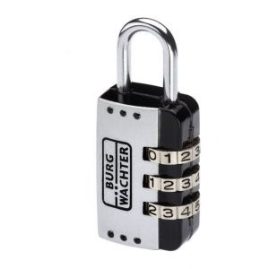 Burg-W&auml;chter Cadenas &agrave; combinaison variable, Anse de 3,5 mm de diam&egrave;tre, 3 rouleaux, Combi 72 25 SB