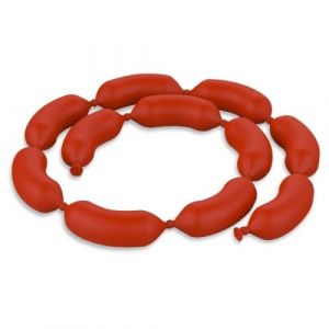 Image de Sous plat en forme de saucisses Repose dessous de plat * Matière : silicone résistant à 250°C * Longueur : 41 cm, à moduler