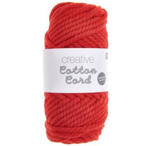 Rico Design Bobine coton câblé - Creative Cotton Cord - Rouge - 6 mm - 25 m