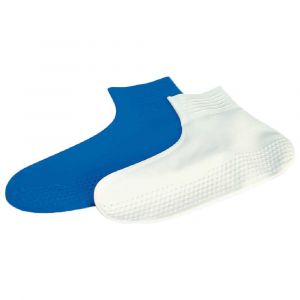 Image de Zoggs Latex Chaussettes de Piscine Jeunesse Unisexe, Assorti (Blanc/Marine), Junior 10-13 - 300733