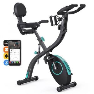 Merach - Vélo 4 en 1 Pliable, Vélo Magnétique avec Moniteur lcd, Mesure du Pouls Manuel, Peu Encombrant, Pour la Maison