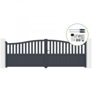 Portail battant 4m MEIJE H.140cm alu + motorisation HICKER B200