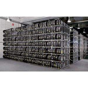 Certeo Rayonnage galvanis&eacute; pour pneus - simple face - 7 niveaux, rayonnage additionnel