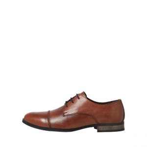 Jack & Jones Homme Jfwraymond Leather Chaussures Basses, Cognac, 45 EU