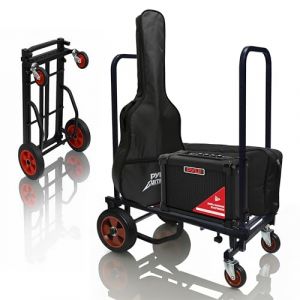 Pyle Chariot de Transport,Diable Chariot Pliable,Chariot de Manutention, Chariot Plateforme avec Roues R-Trac,Chariot Convertible 8-en-1,Chariot D&eacute;m&eacute;nagement, Chariot &agrave; Main-Extensible de 70-112 cm