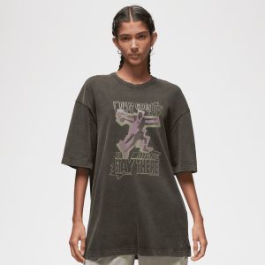 Image de Jordan Oversized Short Sleeve Tee Heritage - Couleur Gris,Noir - Taille XS