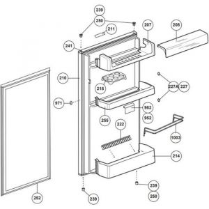 Beko Joint de porte (repère n°252) Réfrigérateur congélateur (5999770500 ALTUS OCEANIC B Neuf