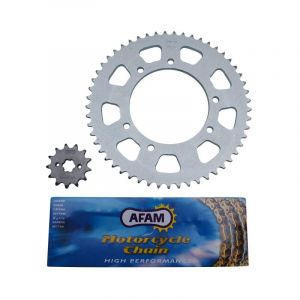 Kit chaîne moto Afam Gilera 50 Rcr Enduro 2003+2005 420 13X53 (105-125-8.5)