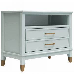 Westerleigh-Table de chevet avec 1 tiroir en MDF vert